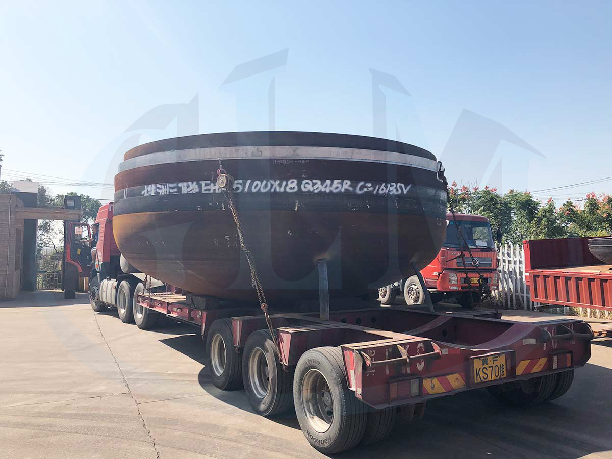 5100mm Diameter 18mm thickness ellipsoidal dish ends