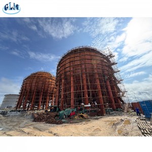 Large spherical storage tanks for corrosion protection, inspected using TOFD and X-ray non-destructive testing.