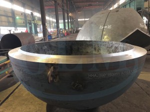 2000mm Diameter 180mm Thickness AISI4130 Hemispherical Dish Head