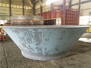 Conical head cone tank end cap